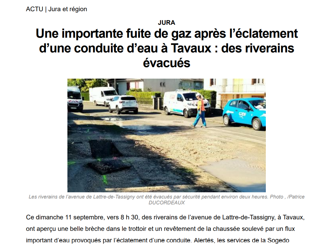 Tavaux (Jura) : l’efficacité dans la réactivité solidaire