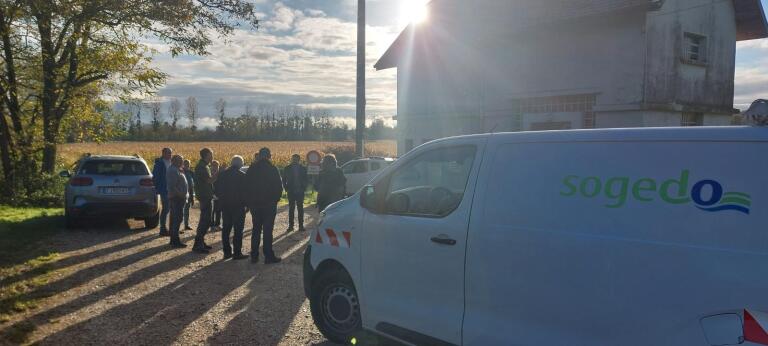 SIE du Moulin Rouge (Jura) : sur le terrain ce samedi matin avec des élus du Syndicat