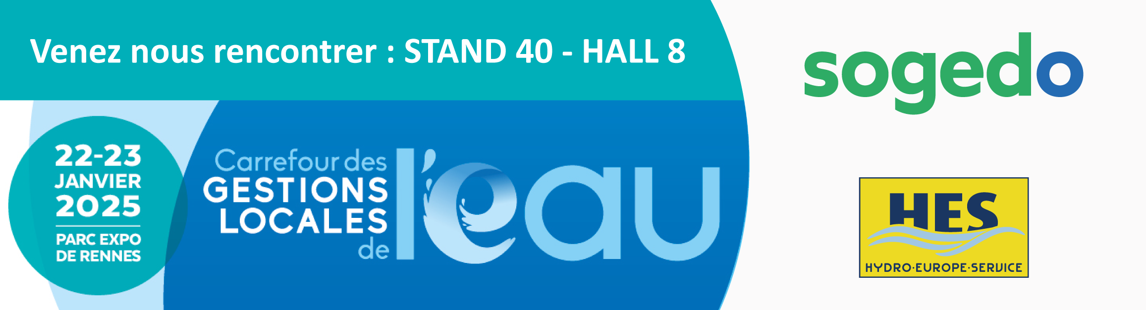 [Rendez-vous] SOGEDO est présent au Carrefour des Gestions locales de l’eau à Rennes les 22 et 23 janvier