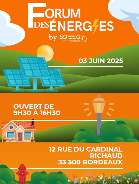 🔋Forum des Energies (SDEEG Gironde) : venez échanger avec nous 💧