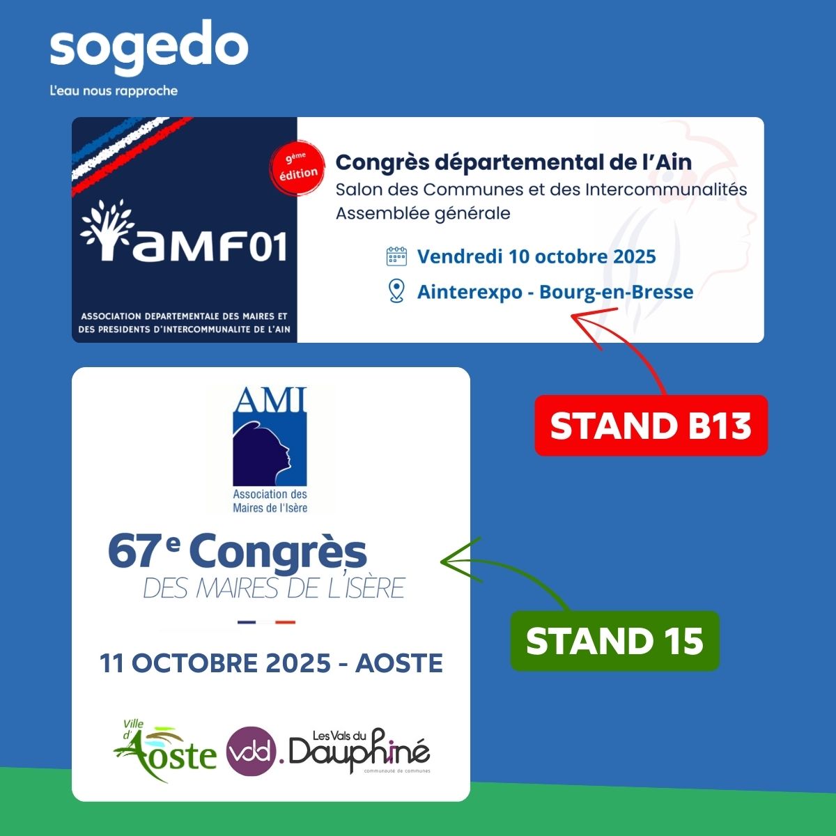 Sogedo poursuit sa tournée des salons en octobre !